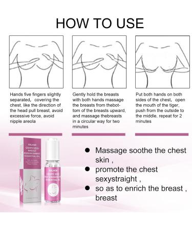 Rainao Breast Pushing Up Massage Oil | 10ml Essential Oil for Nourishing & Tightening Breasts - 2PCs - Buy Online on GoSupps.com