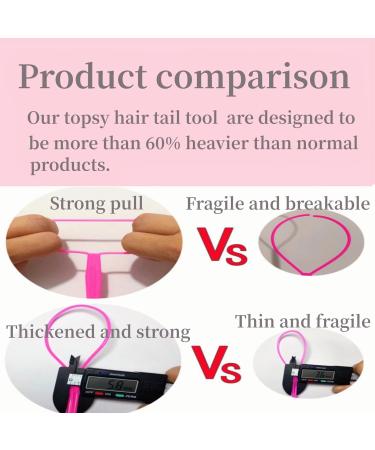 Tail Hair Loop Styling Tool Large + Small Hair Pull Through Tool Hair Accessories for Women French Braiding Hair Tool Hair Flipper Pull Through Pony Tail Hair Tool Loop Hair Tool - Buy Online on GoSupps.com