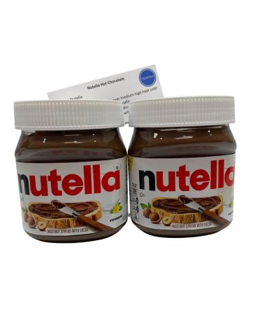 Nutella Hazelnut Sandwich Dessert Spread with Cocoa Bundle: (2) 13 oz Jars & ThisNThat Trademark Recipe Card