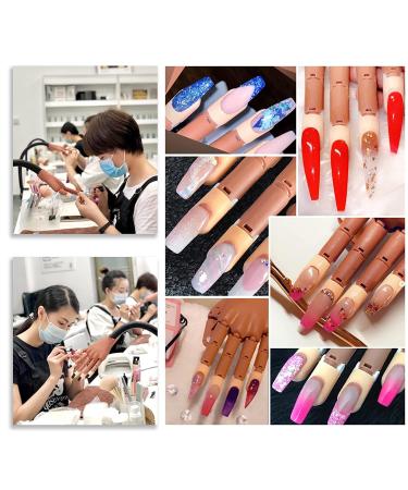 LIONVISON Flexible Nail Practice Hand Kit - Movable Mannequin Hand with 300PCS Nail Tips, File, Brush and Clipper - Buy Online on GoSupps.com