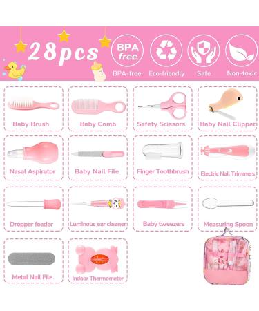27 in 1 Baby Grooming Kit - Pink Baby Healthcare and Nursery Care Set - Buy Online on GoSupps.com