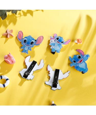 10pcs Cartoon Blue Stitch Hair Clips - Cute Hair Barrettes & Accessories for Girls - Buy Online on GoSupps.com