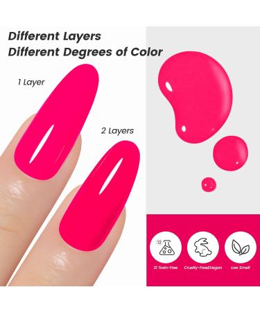 YTD Likomey Berry Pink Gel Nail Polish 15ml | Soak Off UV Nail Varnish for DIY Manicure & Pedicure | Bright Pink CS409 - Buy Online on GoSupps.com