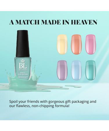 BL The Pastels - Luxury 6 Colour Pastel Nail Varnish Set - Quick Dry & Long Lasting Pastel Nail Polish Set The Pastels 10 ml (Pack of 6) - Buy Online on GoSupps.com
