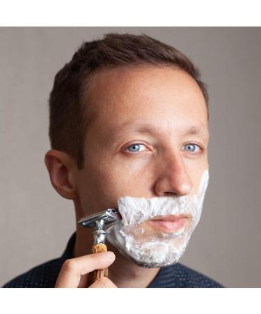 Eco-Friendly Bambuswald Wet Razor for Men - Sustainable Bamboo Razor for Beard Care | Skin-Friendly Shaving with Interchangeable Blades - Buy Online on GoSupps.com