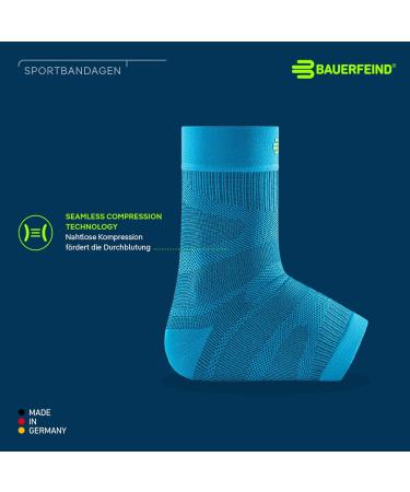 Bauerfeind Sports Compression Ankle Sleeve - Unisex XL Bandage for Running Fitness & Ball Sports - Ankle Support & Protection in Navy - Buy Online on GoSupps.com