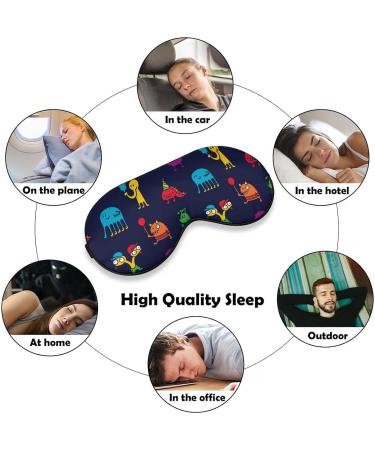 Monster Halloween Party Sleep Mask - Adjustable Eye Cover for Sleeping, Blocking Light - Ideal for Night Travel and Napping - Men and Women - Buy Online on GoSupps.com