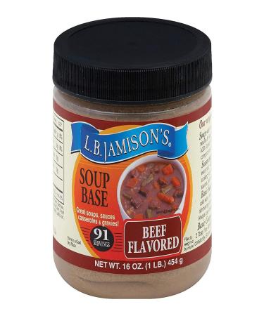 L.B. Jamison Beef Soup Base 16oz - Pack of 4 | Rich Flavor for Perfect Soups - Buy Online on GoSupps.com