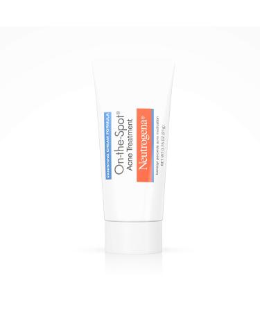 Neutrogena On-The-Spot Acne Spot Treatment with 2.5% Benzoyl Peroxide Acne Treatment Medication to Treat Face Acne  Gentle Benzoyl Peroxide Pimple Cream for Acne Prone Skin Care.75 oz