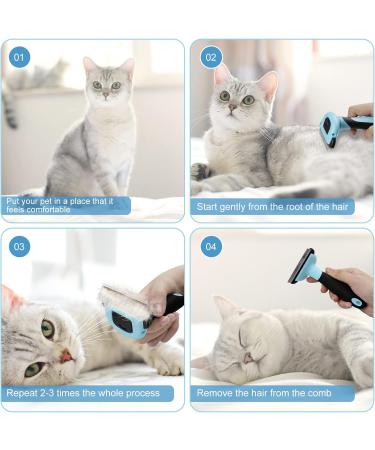 Maikehigh Pet Deshedding Grooming Tool | Fur Shedding Rake for Dogs & Cats | Blue - Buy Online on GoSupps.com