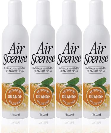 Citra Solv Air Scense Essential Oil Air Freshener, Non-Aerosol, 7 Ounce, 4 Pack (Orange)