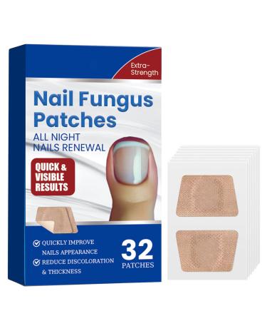Fungal Nail Treatment Nail Repair Patches Nail Fungus Treatment for Toenail Fungal Nail Patches Extra Strong Nail Repair Treatment for Restores Damaged Nails - 32 Patches