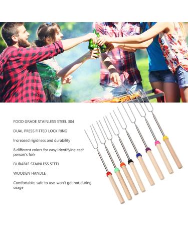 Shanrya 8 Pieces Marshmallow Roasting Sticks Telescopic Marshmallow Sticks with Canvas Bag for Camping - Buy Online on GoSupps.com