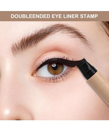  CXWFLM Set of 2 black and brown eyeliner stamps With quick-drying ink mudge-resistant and waterproof formula perfect eyeliner for parties travel work and weddings - Buy Online on GoSupps.com