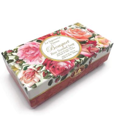 Saponificio Artigianale Fiorentino Italian Soap 10.5 oz - Rose Scented Bouquet | Made in Tuscany by La Saponeria Firenze - Buy Online on GoSupps.com