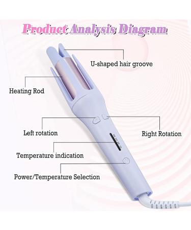 Hair Curling Wand 1 Inch Travel Curling Iron Auto Shut Off with 4 Temperatures Hair Curler Wand Pink - Buy Online on GoSupps.com
