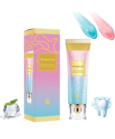 BodyAccel Nicotinamide Dazzle White Toothpaste Toothpaste Fresh Breath Niacinamide Intensive Whitening Toothpaste Complete Care Toothpaste Stain Removal Toothpaste Natural Repair and Protect Teeth