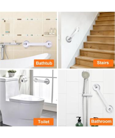 HOMEE Shower Grab Bar 2 Pack Grab Bars for bathtubs and Showers 16 inch Bathroom Shower Grab Bar Removable Safe Suction Shower Handle for Senior Handicap Injury kid and Pregnant Women - Buy Online on GoSupps.com