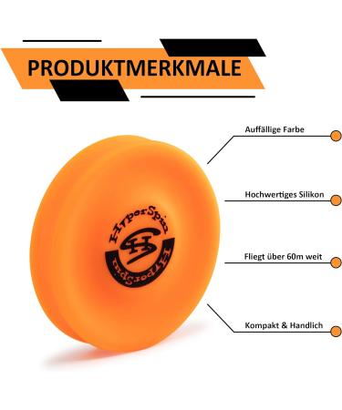 Buy Hyperspin Mini Fundbee - 60m Flying Silicone Disc | Trendy Outdoor Toy Pocket-Sized Fun in Orange - Buy Online on GoSupps.com