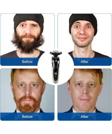 Podazz Electric Rotary Shavers for Men 3D Rechargeable Waterproof IPX6 Electric Shaving Razor Wet & Dry Beard Trimmer Electric Nose Hair Trimmer Shaver(Black) - Buy Online on GoSupps.com