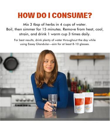 Easey Glandular Thyroid Support Herbal Supplement with Naturally Occuring Iodine - Energy Metabolism & Focus Support - 4oz Dry Herbs - Buy Online on GoSupps.com