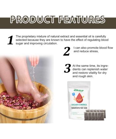 Healthify Sugar Control Therapeutic Foot Soak Sugar Control Therapeutic Foot Soak Bag Natural Therapeutic Foot Soak bag Blood Sugar Control Therapeutic Foot Soak (3 Pack) - Buy Online on GoSupps.com
