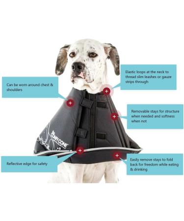 All Four Paws Comfy Cone Pet Collar - XX Large Black | Comfortable Recovery & Protection for Dogs - Buy Online on GoSupps.com
