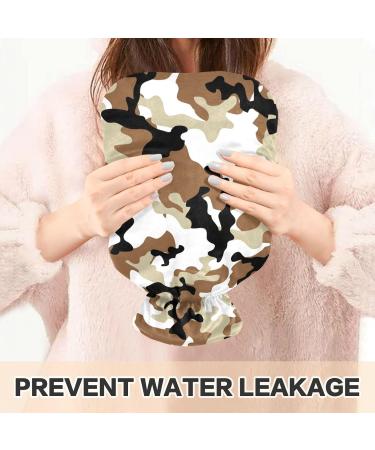 Hot Water Bottle 2L with Camouflage Cover | Desert Hot Water Bag for Pain Relief & Winter Warmth - Buy Online on GoSupps.com