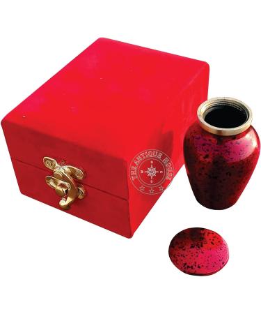 Mini Red Small Cremation Keepsake Urn for Human Ashes - Beautiful Celebration of Life - Timeless Comfort in Red Box - Buy Online on GoSupps.com