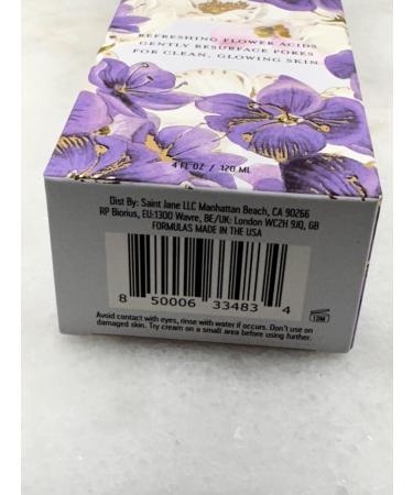 SAINT JANE Pore Clarity Cleanser | Hyaluronic & Flower Acid | Luxury Floral Clean Skincare - 4oz (120ml) | International Shipping Available - Buy Online on GoSupps.com