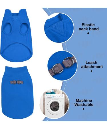 BEAUTYZOO Dog Fleece Vest Sweater Winter Jacket - Navy Blue | D-Ring Leash | Cold Weather Coat Hoodie for Small & Medium Dogs - Buy Online on GoSupps.com