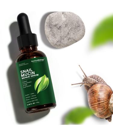 New York Biology 96% Korean Snail Mucin Serum for Face 3.38 Fl. oz 100 ml Facial Skin Care Snail Mucin Moisturizer for Dry Dull Skin and Wrinkles Skin Care Hydrating Face Serum Snail Mucin 3.4 Fl Oz (Pack of 1) - Buy Online on GoSupps.com