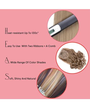 CAISHA 20" Hairpiece Clip On Ponytail Extension Wavy Black Purple Mix HCB4-1 black purple mix #1T3700 HCB4-1 - Buy Online on GoSupps.com