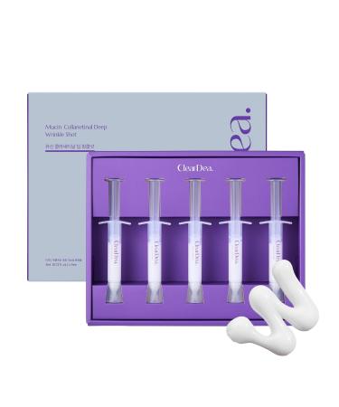 ClearDea Mucin Collanetinal Deep Wrinkle Shot for Face Ultra-Fine Spicule Serum with Collagen & Retinal Nourishing & Smoothing Formula Lightweight & Fast-Absorbing Skincare Gift 4ml 5