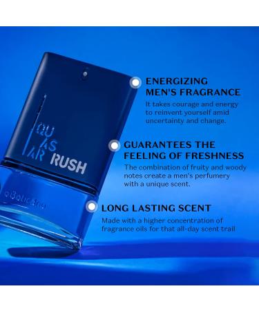 O Botic rio Quasar Rush Eau De Toilette Fresh Aquatic Fougere Cologne for Sporty and Nature-Loving Men 3.4 Ounce - Buy Online on GoSupps.com