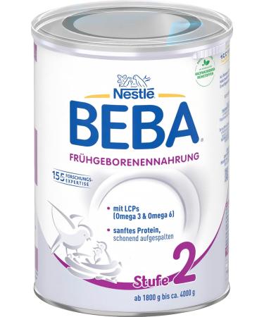 Nestl Beba Premature Baby Formula Level 2 - Special Food for Premature & Underweight Newborns | 12-Pack (400g x 12) - International Shipping Available - Buy Online on GoSupps.com