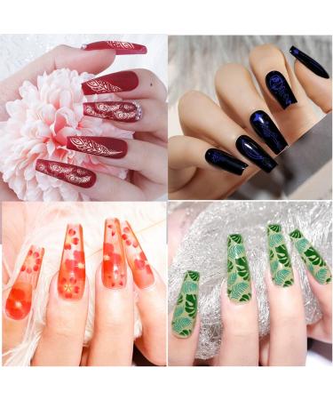 Biutee Nail Stamping Plates set 15 pcs Nail Art Stamper Nail Stamp Template Kit Scraper Storage Bag Gift Box Lace Flower Butterfly Star Holiday Sports Design Nail Image Plate - Buy Online on GoSupps.com
