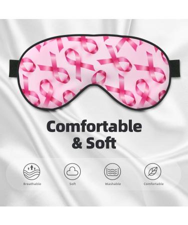 Breast Cancer Awareness Sleep Mask - Adjustable Double-Sided Eye Cover for Comfort & Eye Edema Relief - Buy Online on GoSupps.com