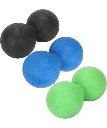 Verdant Touch Fitness Fascia Ball Set - Portable TPR Yoga Massage Balls for Muscle Relaxation | Black Green Blue - Buy Online on GoSupps.com