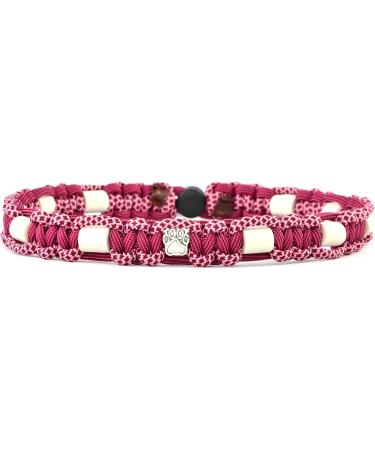 Custom EM Ceramic Collar for Dogs & Cats - Original US Paracord 41-50 cm Raspberry | International Shipping Available - Buy Online on GoSupps.com