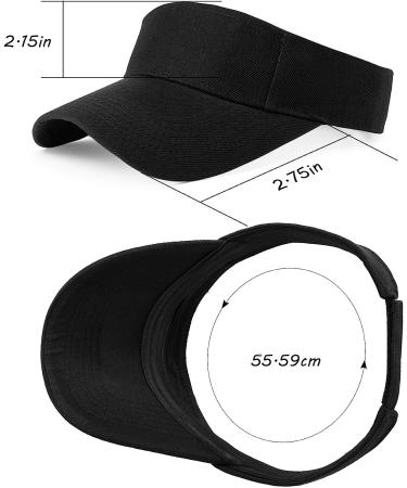 5 Pack Adjustable Sports Sun Visor Hats for Men and Women - Navy, Black, White, Pink, Purple - Buy Online on GoSupps.com