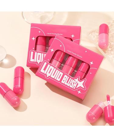  Opilroyn Liquid blush set liquid blush | Cream blush Liquid Blusher Rouge Stick Lightweight Lightlighter Naturally sculpted look for beauty makeup - Buy Online on GoSupps.com