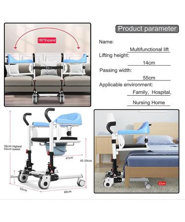 Portable Transfer Lift Elderly Transfer Lift 180 Split Multifunctional Patient Transfer Care Wheelchair for Relderly Disabled - Buy Online on GoSupps.com