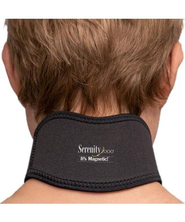 Serenity2000 Magnetic Neck Wrap for Neck, Shoulder Pain, Stiffness, Headaches, Anxiety, Stress  Lightweight, Breathable, Neoprene with Adjustable Velcro Strap, Contains 21 Powerful Magnets