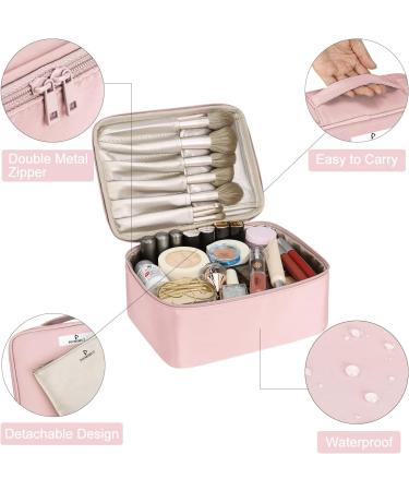 Buy Pocmimut 2-in-1 Portable Make-Up Bag for Women | Large Double-Layer Cosmetic Pocket for Travel | Reusable Nylon BabyRosa-A2 - Buy Online on GoSupps.com