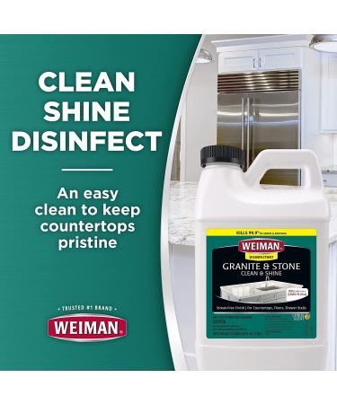 Weiman Disinfecting Granite Daily Clean & Shine Refill 64oz - Safely Clean, Disinfect, and Shine Granite, Marble, Quartz & More - 64 Fl Oz - Buy Online on GoSupps.com
