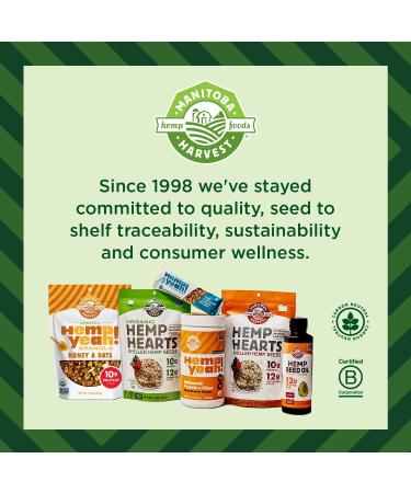 Organic Hemp Seeds 7oz - Non-GMO, Vegan, Keto, Gluten-Free | 10g Protein & 12g Omega 3 & 6 | Perfect for Smoothies, Yogurt & Salad | Manitoba Harvest - Buy Online on GoSupps.com