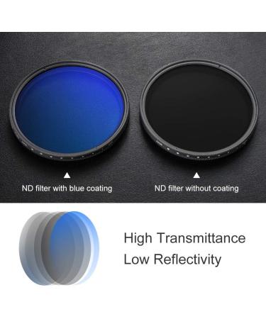 K&F Concept 62mm Variable ND Filter ND2-ND400 1-9 Stop Ultra-Slim Coatings for Camera Lens with Cleaning Cloth - Buy Online on GoSupps.com