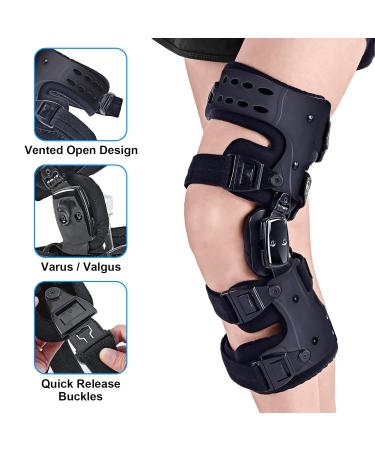 OA Unloader Knee Brace for Osteoarthritis & Arthritis Pain - Effective Support for Cartilage Repair & Bone on Bone Knee Joint Pain (Black Left - Buy Online on GoSupps.com
