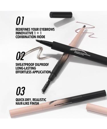  G n rique Liquid Micro-Blading Pen - Curved Eyebrow Pen | Upgraded Waterproof Pencil with 4 Teeth Micro Fork Tip Applicator Lift Natural Eyebrows - Buy Online on GoSupps.com